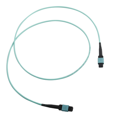 12 a fibra ótica MTP do cabo do tronco da fibra OM3 MPO remenda o cabo LSZH 1M Type B