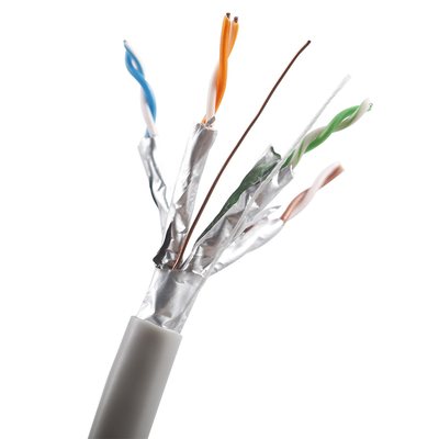 O PVC de cobre 10 Gigabit Ethernet cabografa o cabo ethernet protegido Cat6a de 23awg 0.57mm