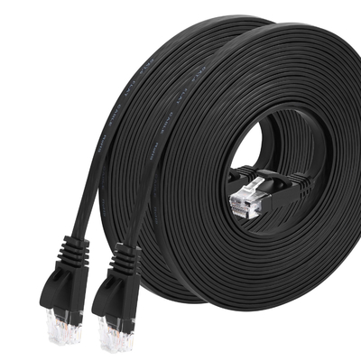 Cat6 cabo ethernet liso de cobre desencapado, 50Ft UTP Lan Cable For Ethernet