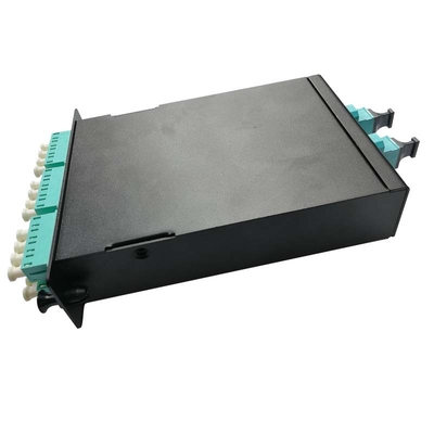 MPO/MTP - cerco modular da fibra do armário de painel de remendo 4u da gaveta do LC 12F
