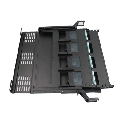MPO/MTP - cerco modular da fibra do armário de painel de remendo 4u da gaveta do LC 12F